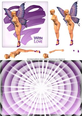 With Love Fairy Step by Step with Background