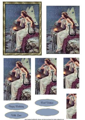 Vintage Butterfly Fairy Pyramid