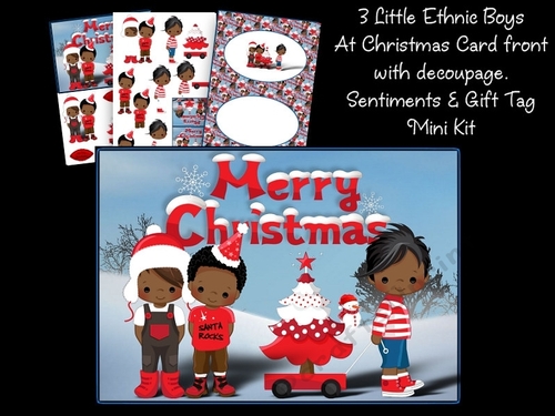 3 Little Ethnic Boys At Christmas Mini Kit