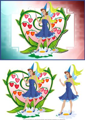 Prettu Fairy Quick Card Front with Decoupage