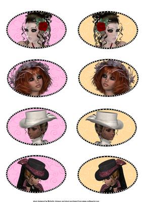 Pretty Lady Portrait Toppers
