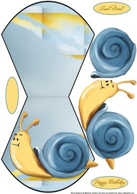 Snail Wobble Card for Belated or Normal Birthday