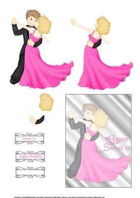 Sweet 16 Castle Card Sheet 2 Decoupage Sheet