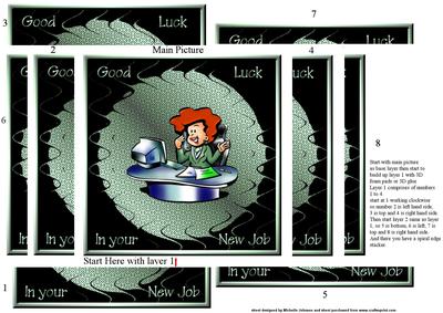 Good Luck in Your New Job Spiral Edge Stacker