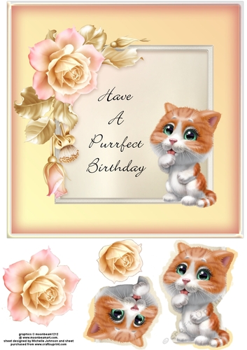 Purrfect Birthday Cat Card 5