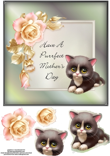 Purrfect Mothers Day Cat Card 9