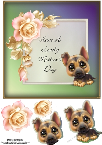 Lovely Mothers Day Dog Card 8