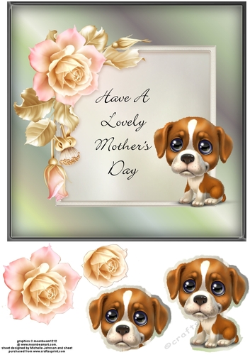 Lovely Mothers Day Dog Card 9