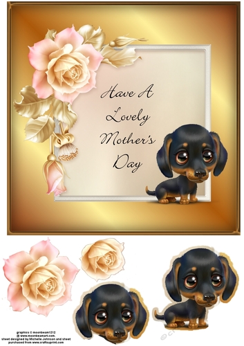 Lovely Mothers Day Dog Card 12