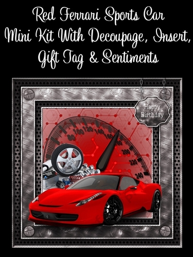 Red Ferrari Sports Car 8x8 Mini Kit