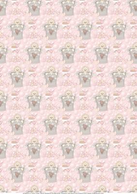 New Baby Girl Bathtime Vellum