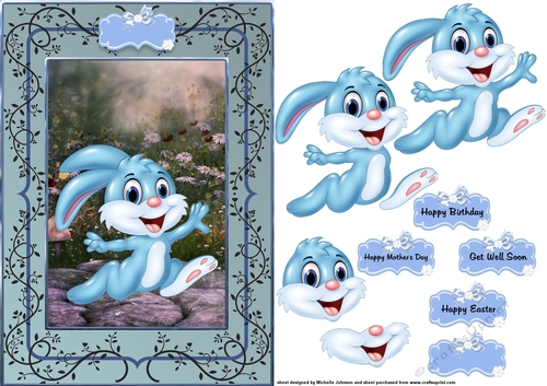 Hoppy Birthday A5 Card Front 1