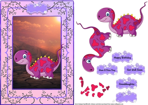 Dino Day Birthday A5 Card Front 