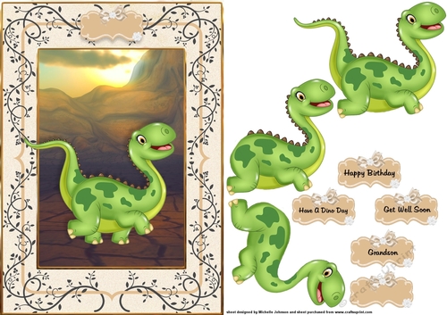 Dino Day Birthday A5 Card Front 1