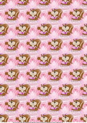 Cute Squirrel and a Birthday Cake Background