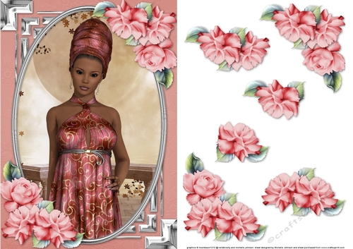 Chantell And Roses Card Front