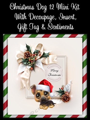 Christmas Dog 12 8x8 Mini Kit