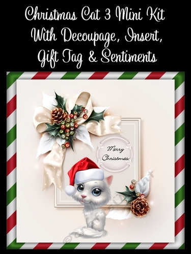 Christmas Cat 3 8x8 Mini Kit