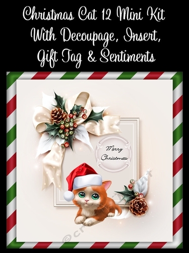 Christmas Cat 12 8x8 Mini Kit