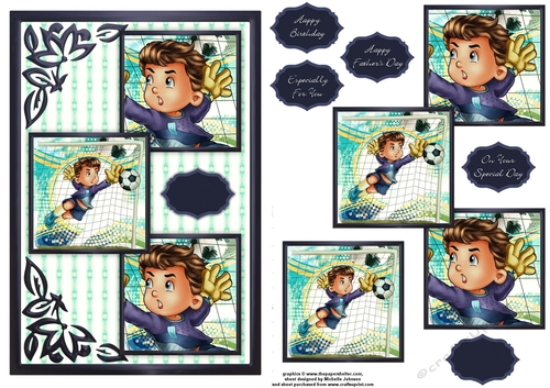The Goalkeeper Three Square Quick Card