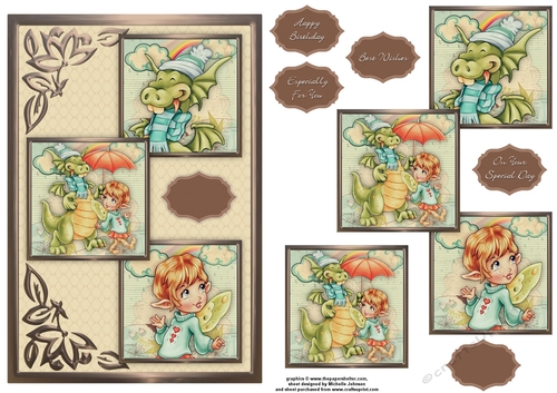 A Fairytales Autumn Three Square Quick Card