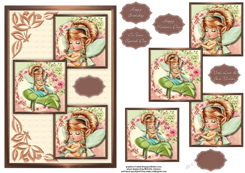 A Nice Tan Three Square Quick Card