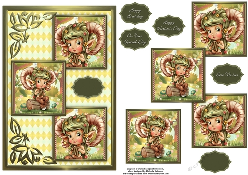Spirit Of The Woods Three Square Quick Card