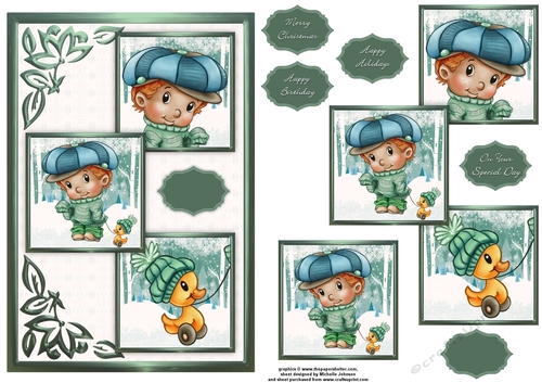 Walking My Duck Three Square Quick Card