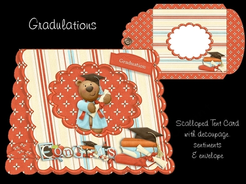 Gradulations Scalloped Tent Card Kit