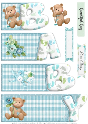 Baby Boy Milestones Word Book Sheet