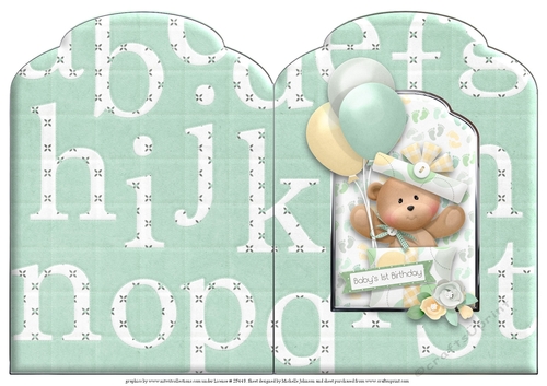 Gender Neutral Baby Milestones Scalloped Top Quick Card 1