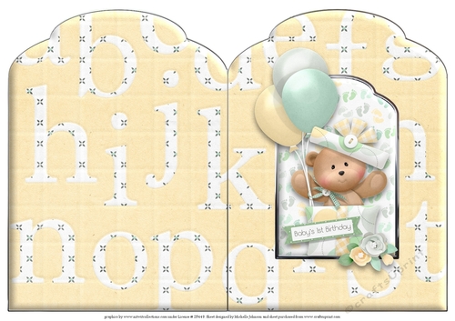 Gender Neutral Baby Milestones Scalloped Top Quick Card 2