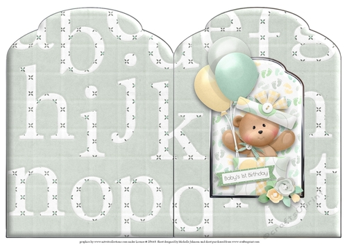 Gender Neutral Baby Milestones Scalloped Top Quick Card 3