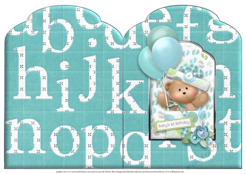 Boy Baby Milestones Scalloped Top Quick Card