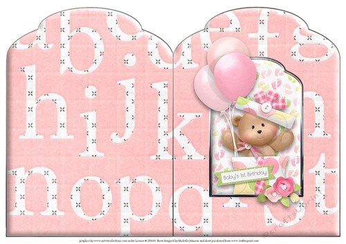 Girl Baby Milestones Scalloped Top Quick Card