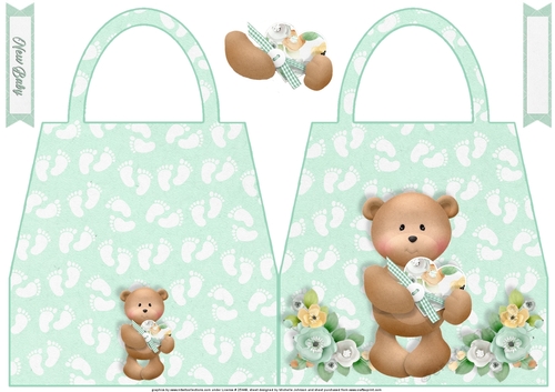 Gender Neutral Milestones Shaped Hand Bag Card 4
