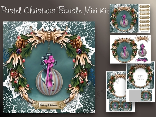 Pastel Christmas Bauble Mini Kit