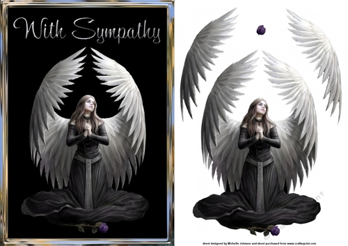 Sad Angel Sympathy Card