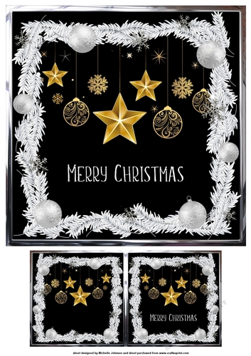 Gold Decorations Christmas Quick Card
