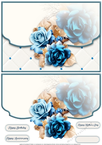 Santorini Dew Fancy Scalloped Edge Envelope Card