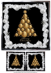 Golden bauble Christmas Tree Quick Card