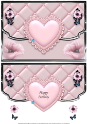 Love Me Tender (birthday pink) Scalloped Envelope Card