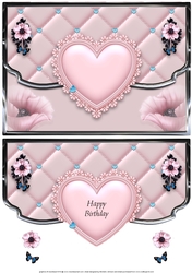 Love Me Tender (birthday blue) Scalloped Envelope Card