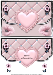 Love Me Tender (valentines blue) Scalloped Envelope Card