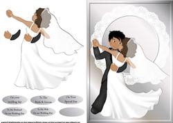 Wedding 2 Couple Dancing Quick Card Front with Decoupage
