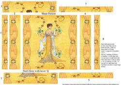 Vintage Lady in a Yellow Dress Spiral Edge Stacker