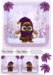 Christmas Penguin Card Front