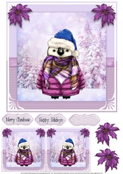 Cute Christmas Penguin Card Front