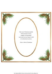 7.5 x 7.5 inch Christmas Insert Verse