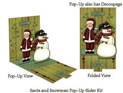Santa and Snowman Pop-up Slider Card Kit